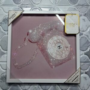 Chanel Pink Glitter Telephone Wall Art